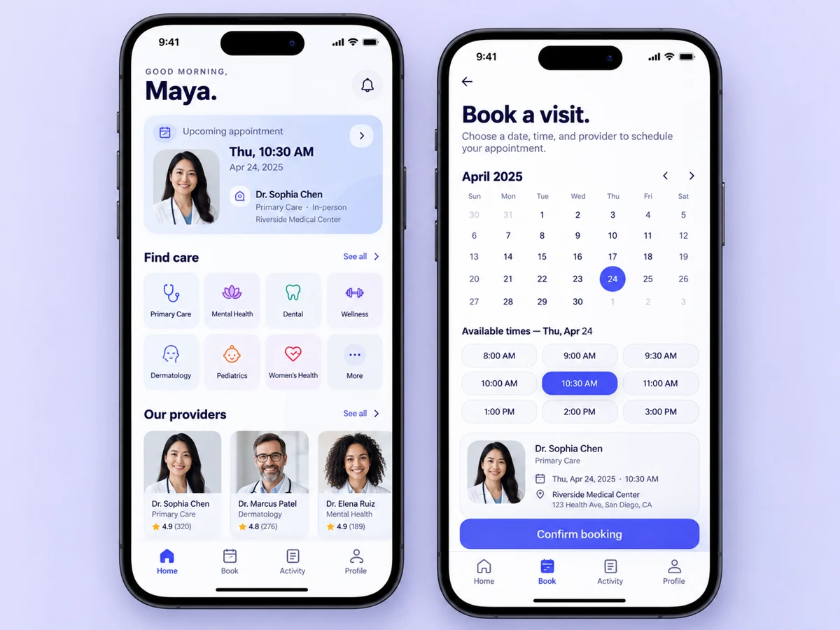 Illustrative Mobile app interface concept